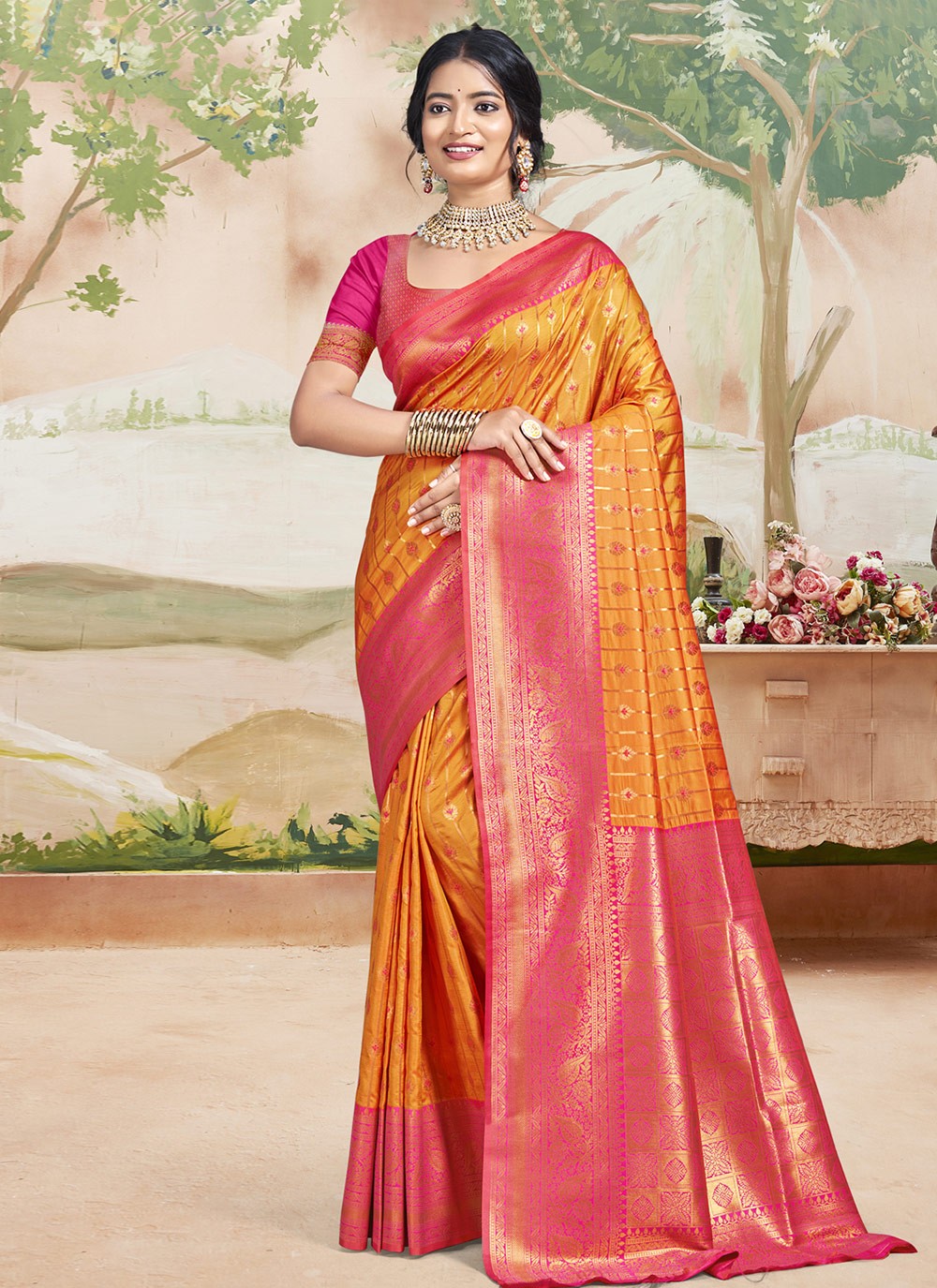 Trendy Weaving Zari Silk Saree - S9078