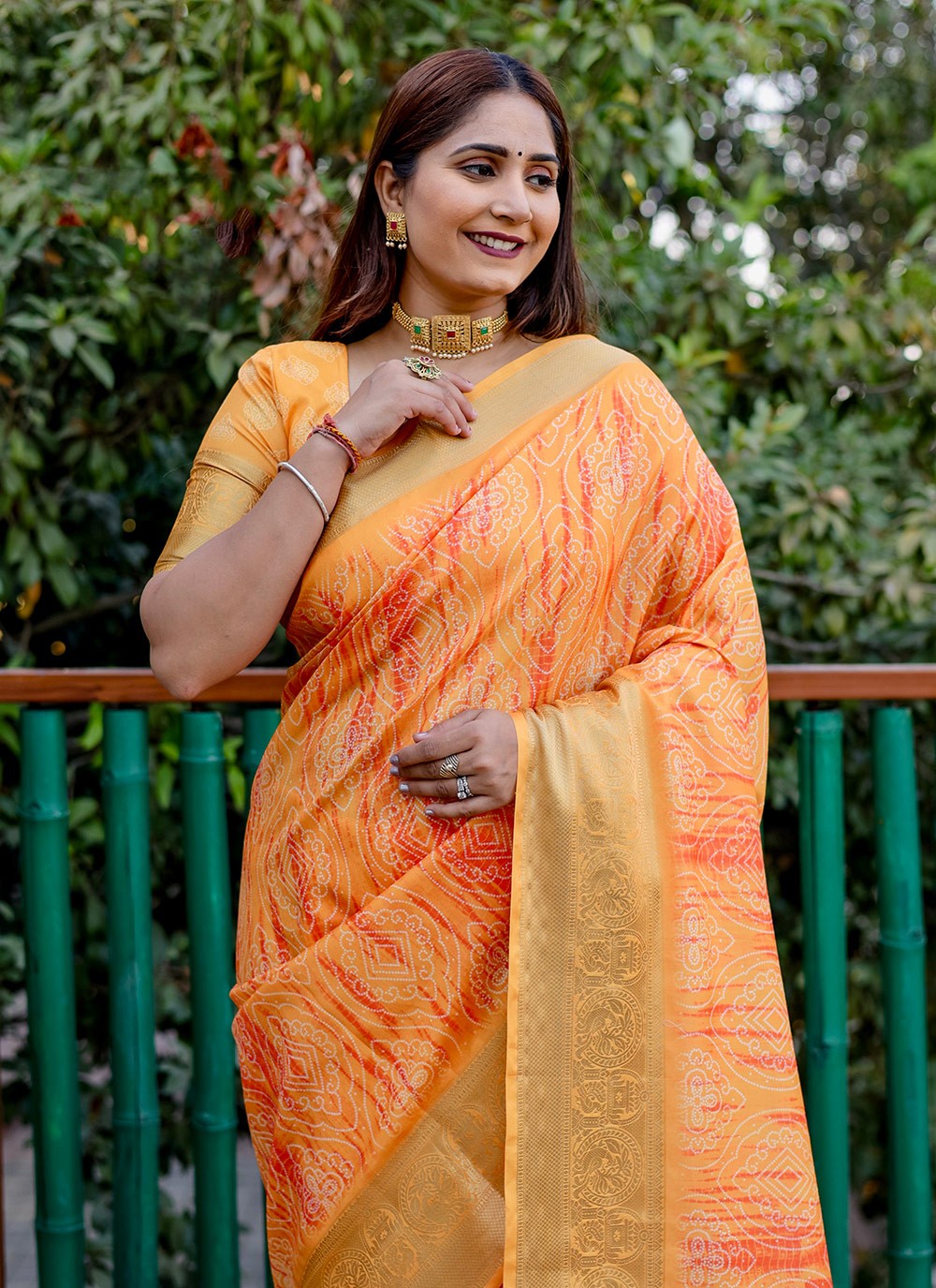 Contemporary Border Work Silk Saree - S8949