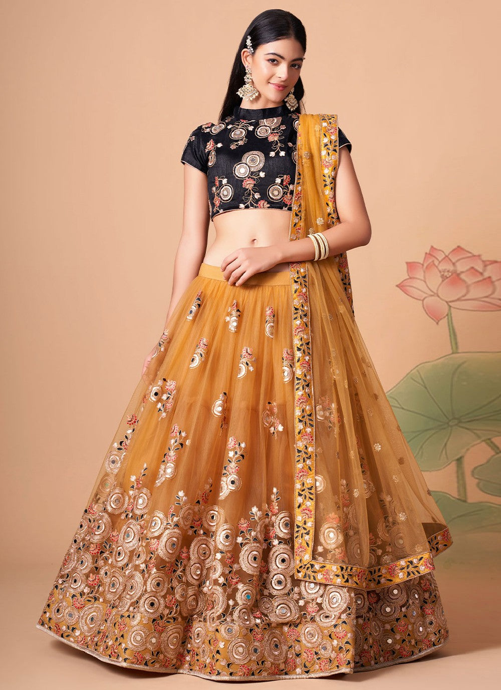 Dori Work Net A - Line Lehenga - L0777