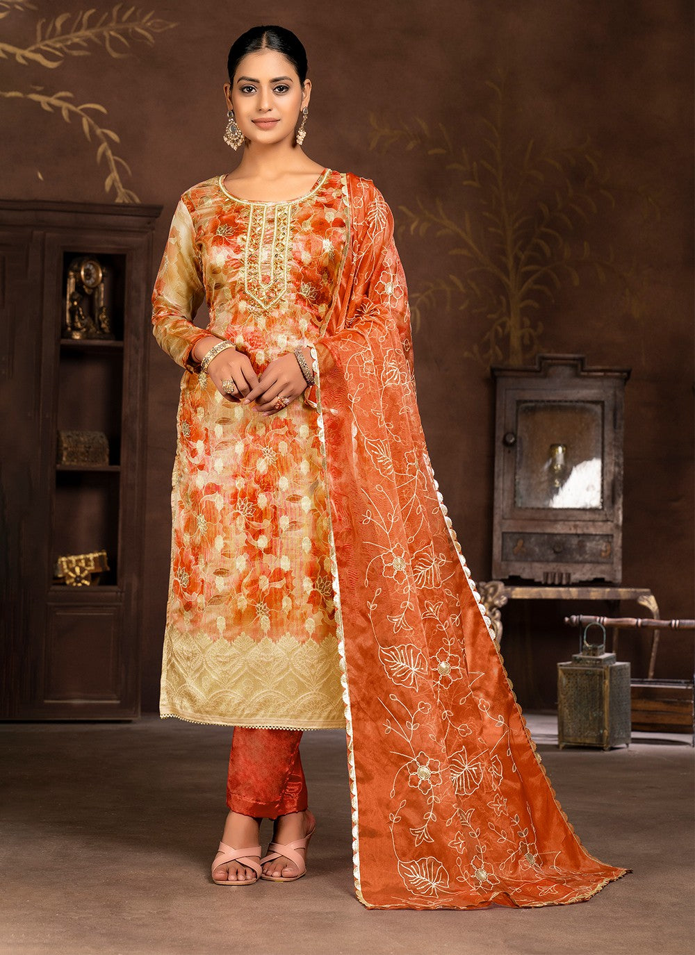 Organza Salwar Suit - T2000