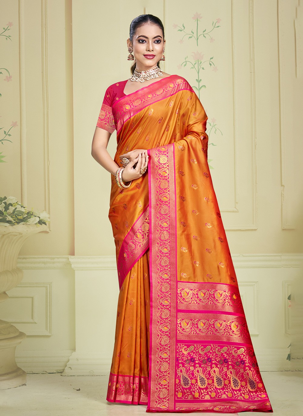 Casual Woven Silk Green Saree - S11381