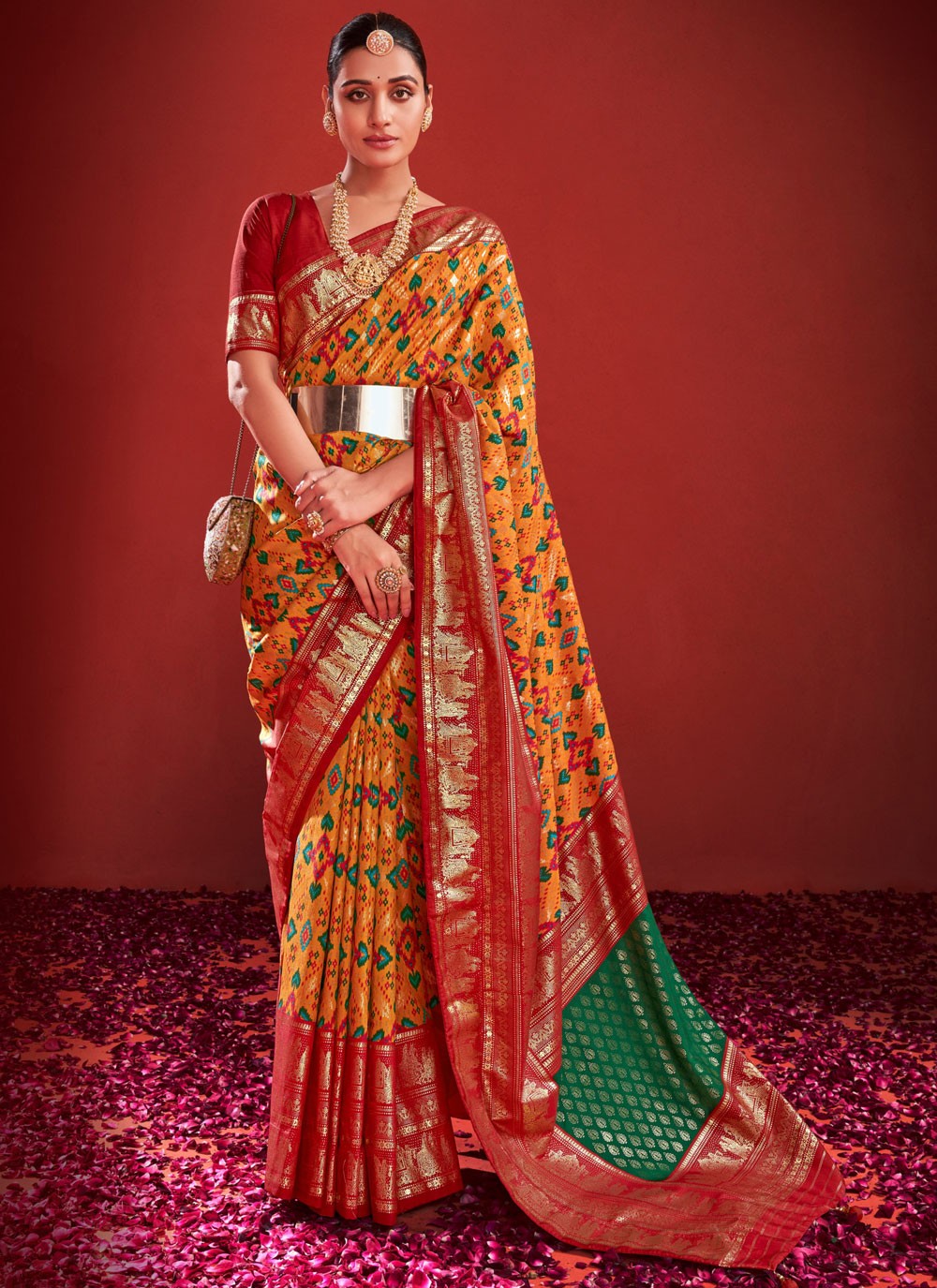 Classic Border Work Silk Saree - S9639