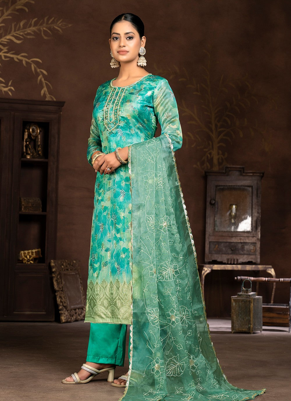 Organza Salwar Suit - T2000