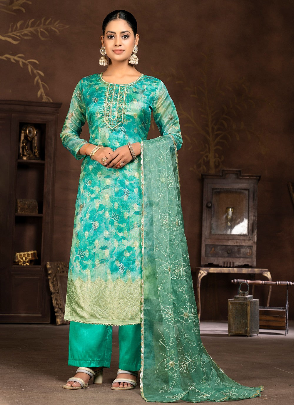 Organza Salwar Suit - T2000