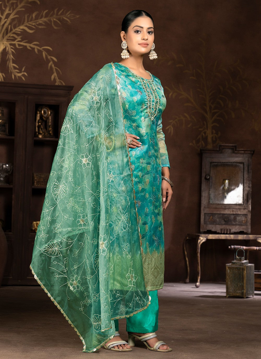 Organza Salwar Suit - T2000