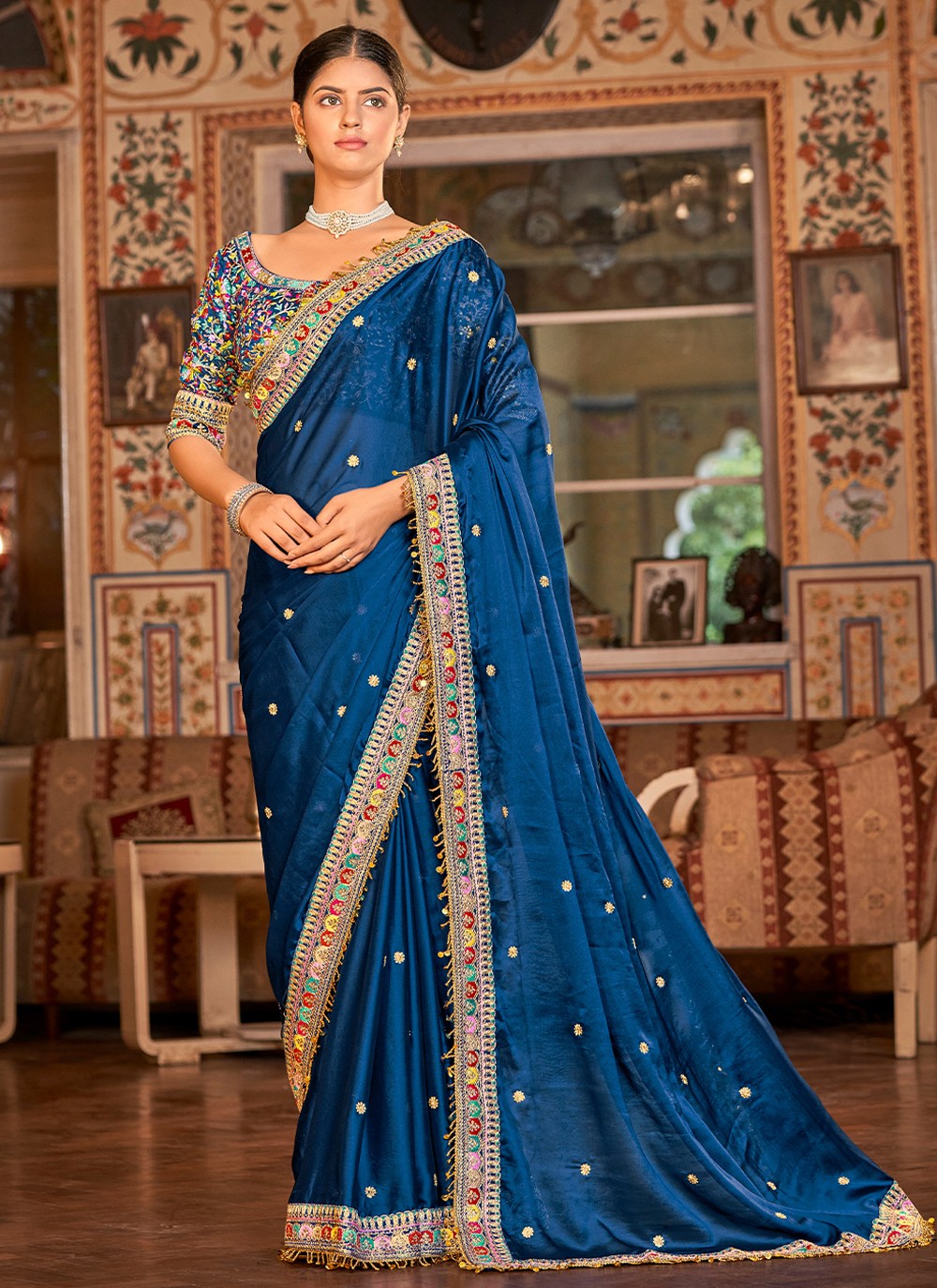 Classic Dori Work Organza Saree - S1743