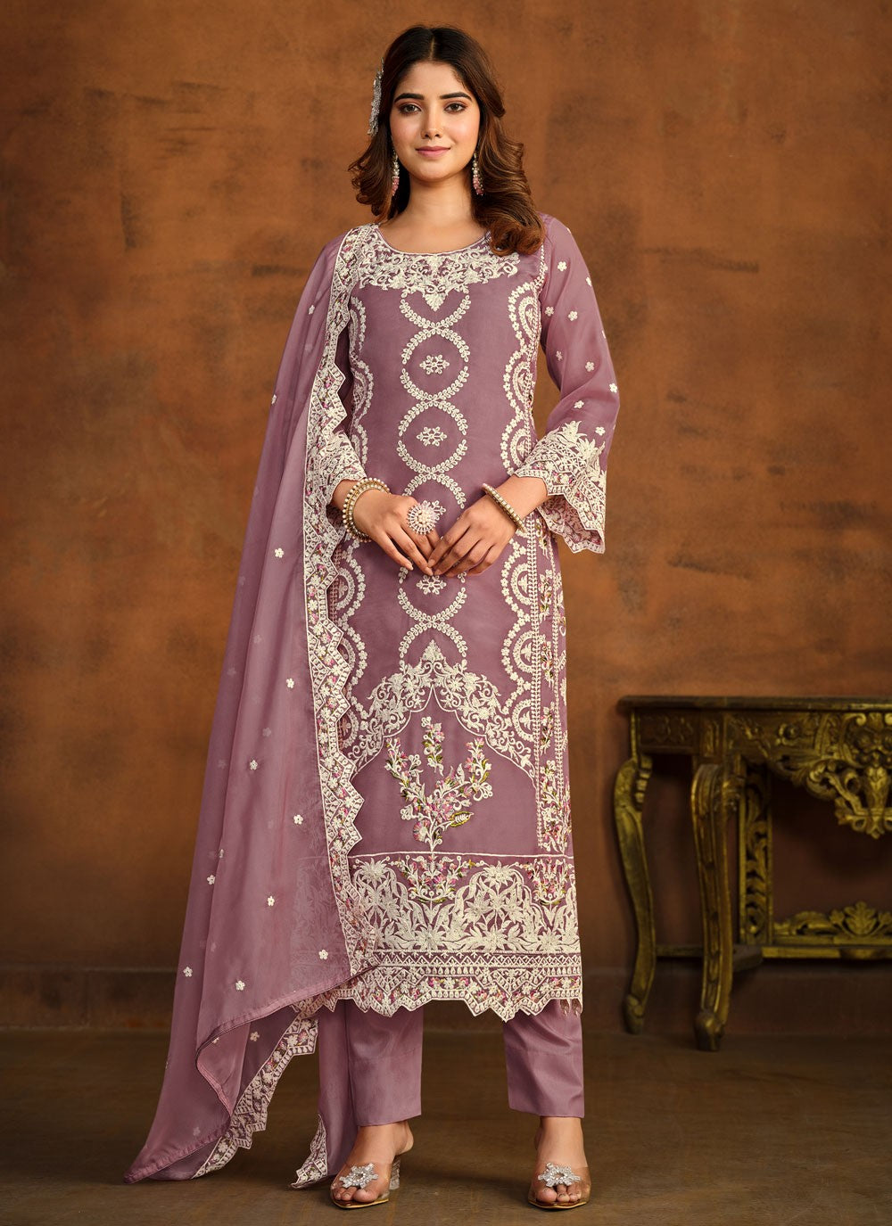 Organza Salwar Suit - T1831