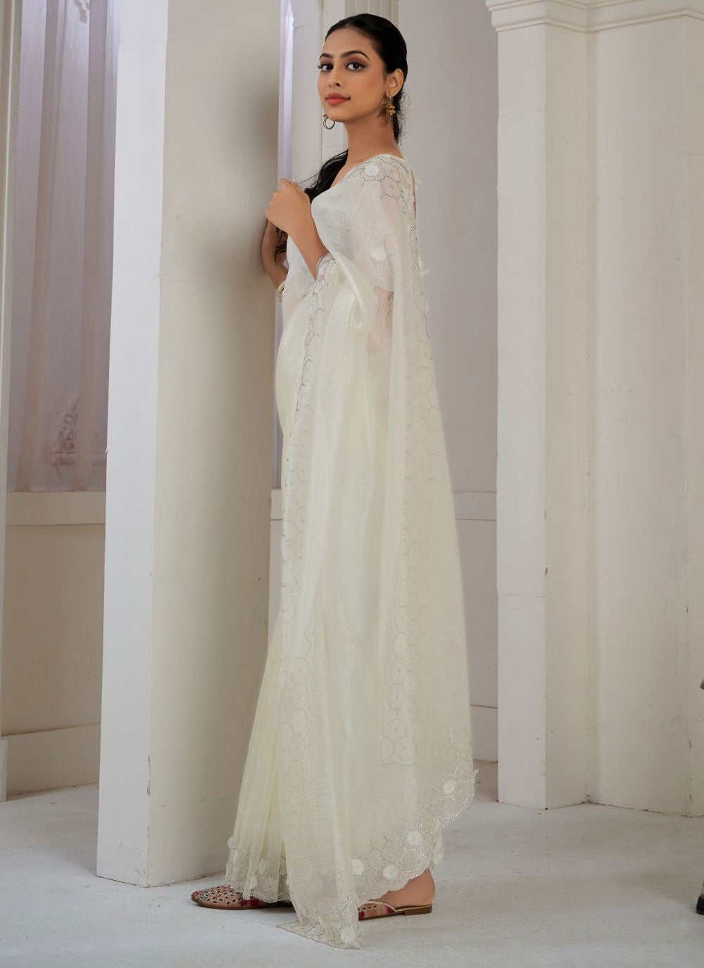 Classic Cutdana Organza Saree - S10400