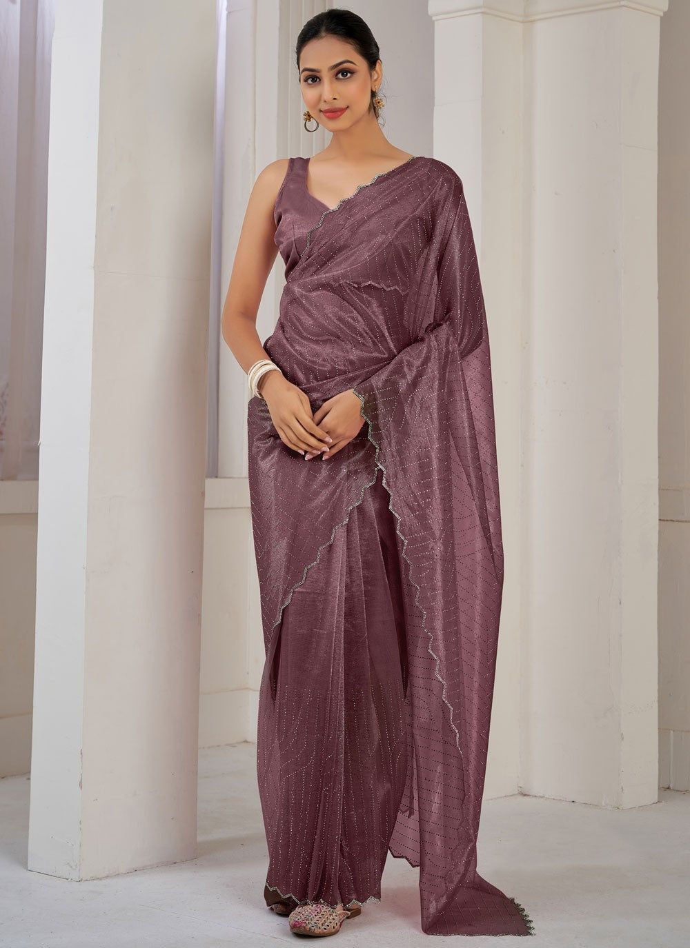 Classic Cutdana Net, Organza Saree - S10606