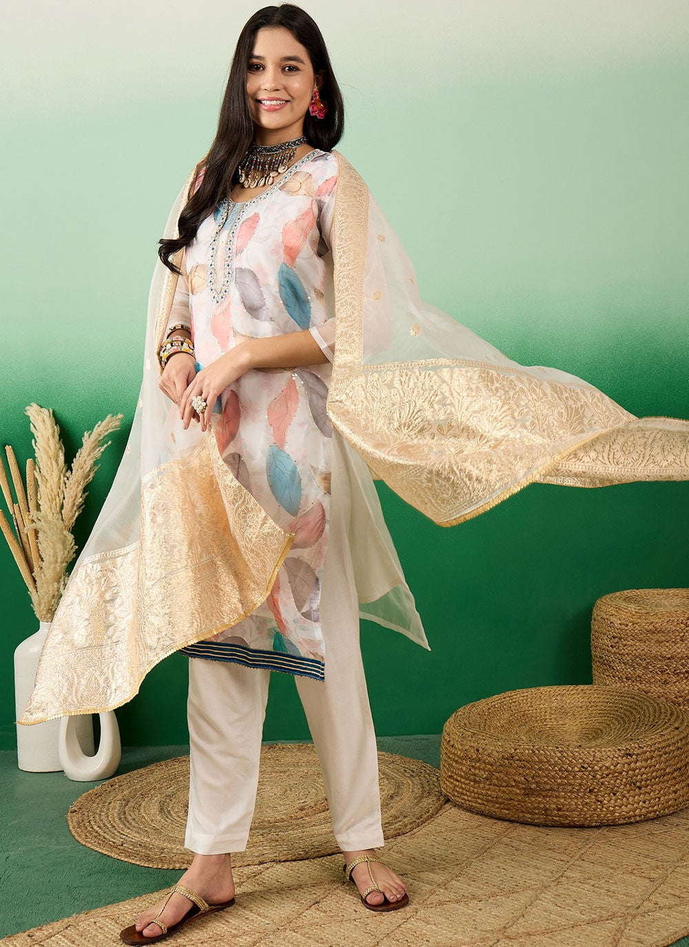 Silk Salwar Suit - T2945