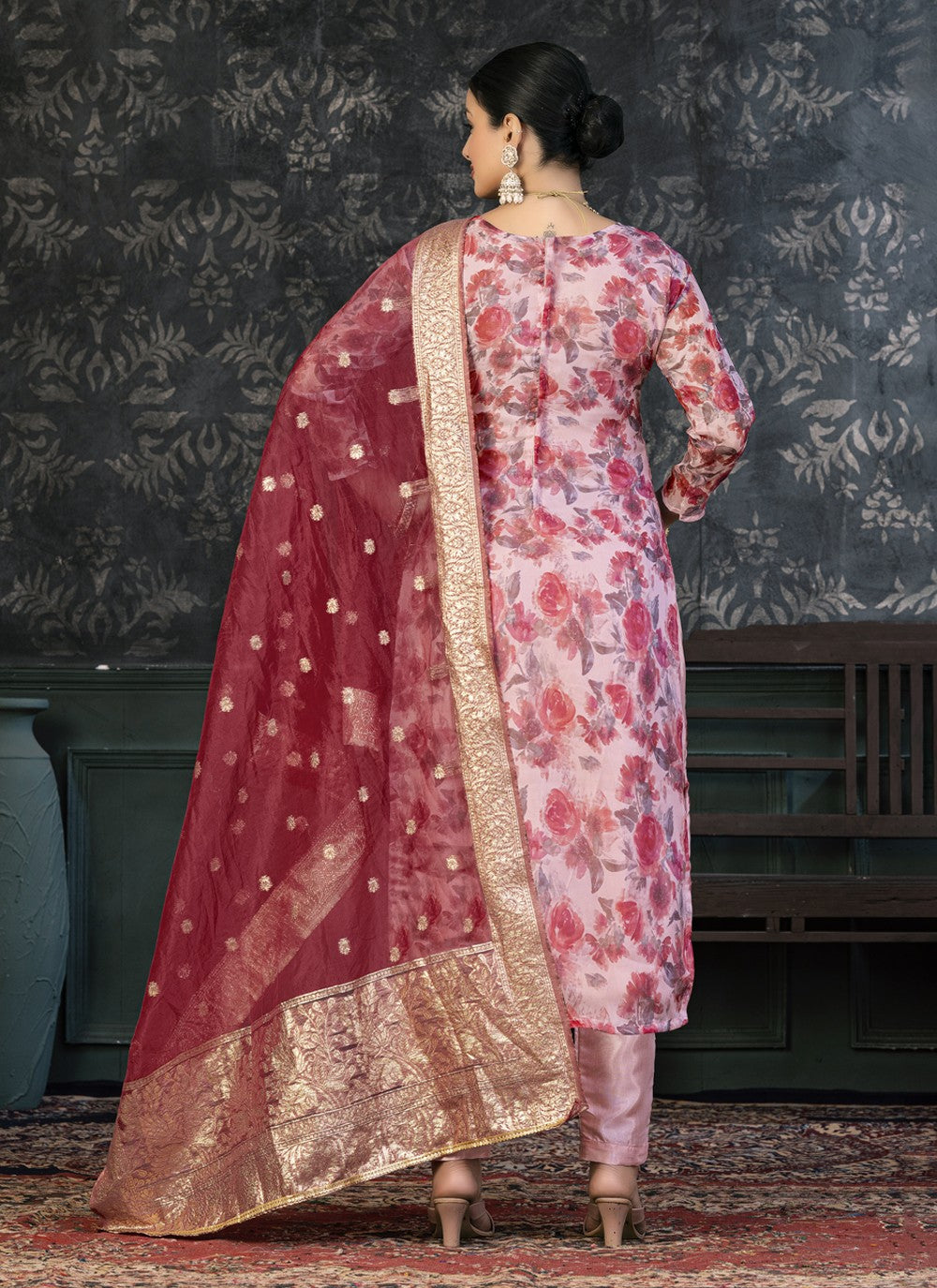 Organza Salwar Suit - T1397