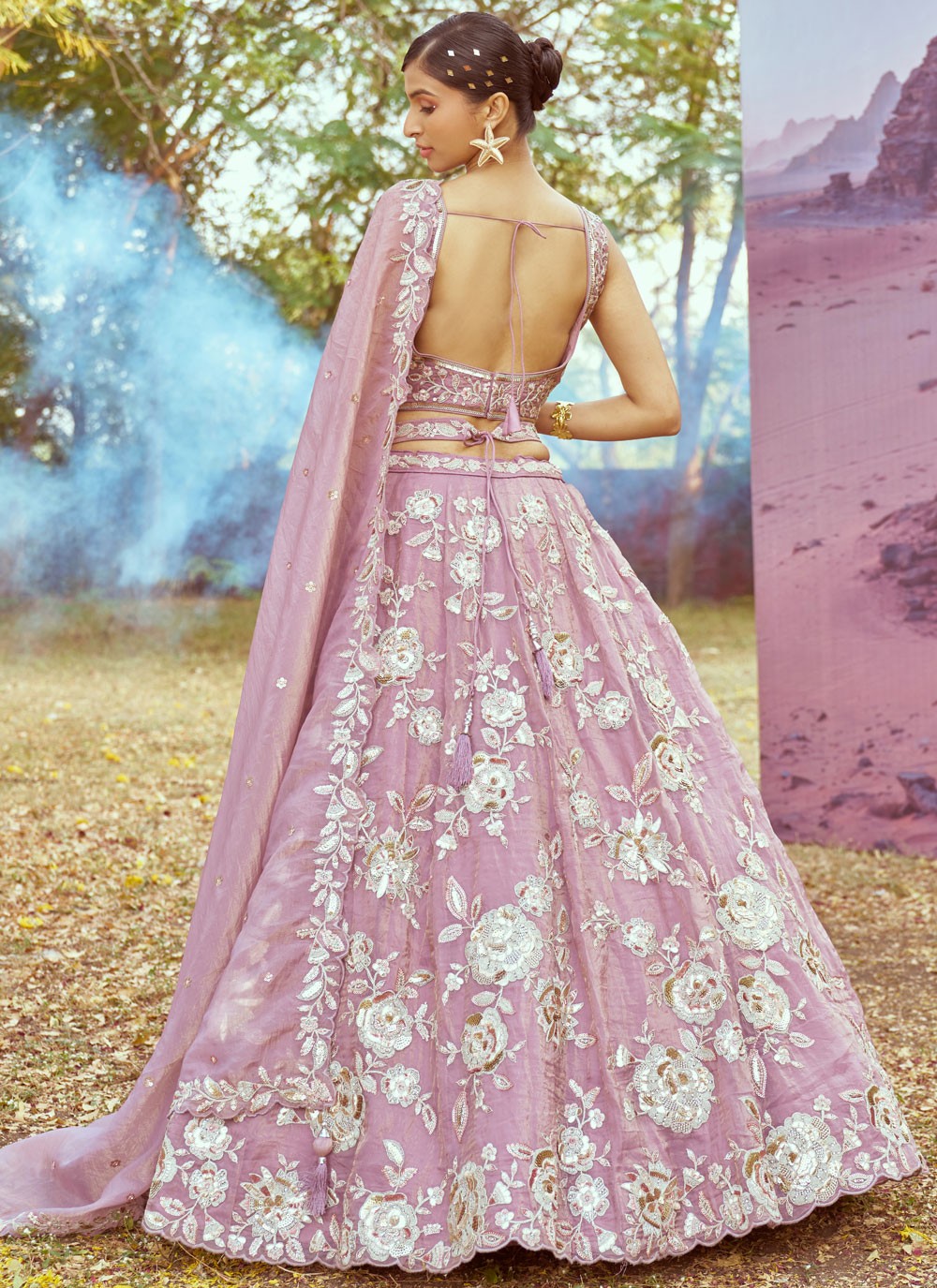 Beads Organza A - Line Lehenga - L2914