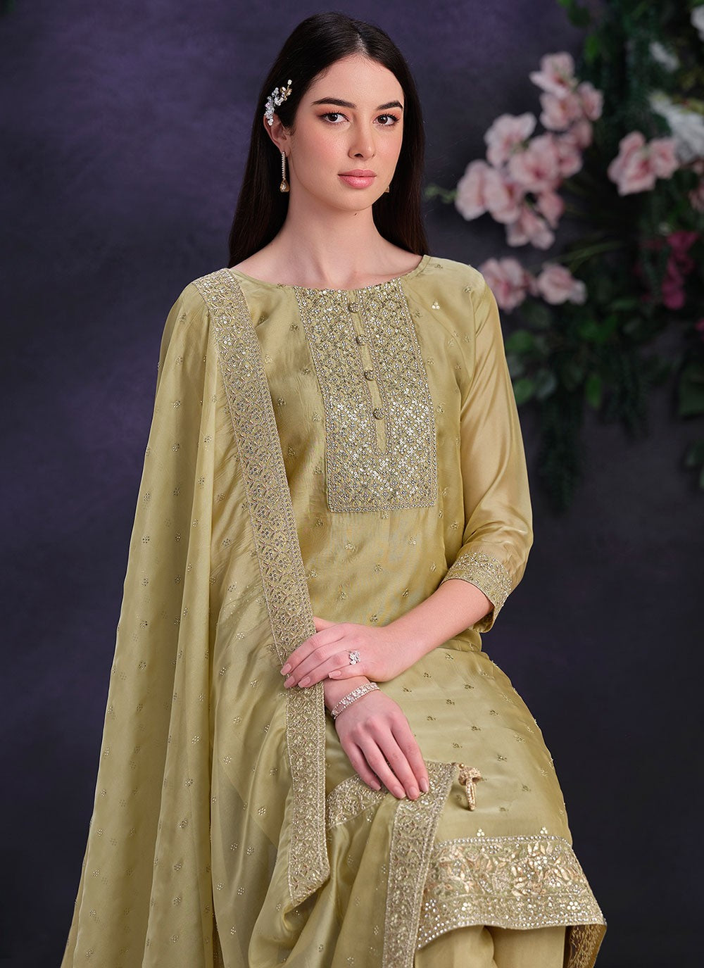 Organza Salwar Suit - T2922