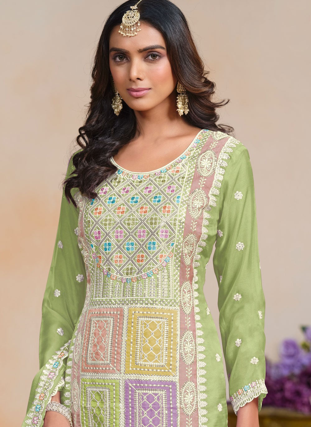 Organza Salwar Suit - T3660