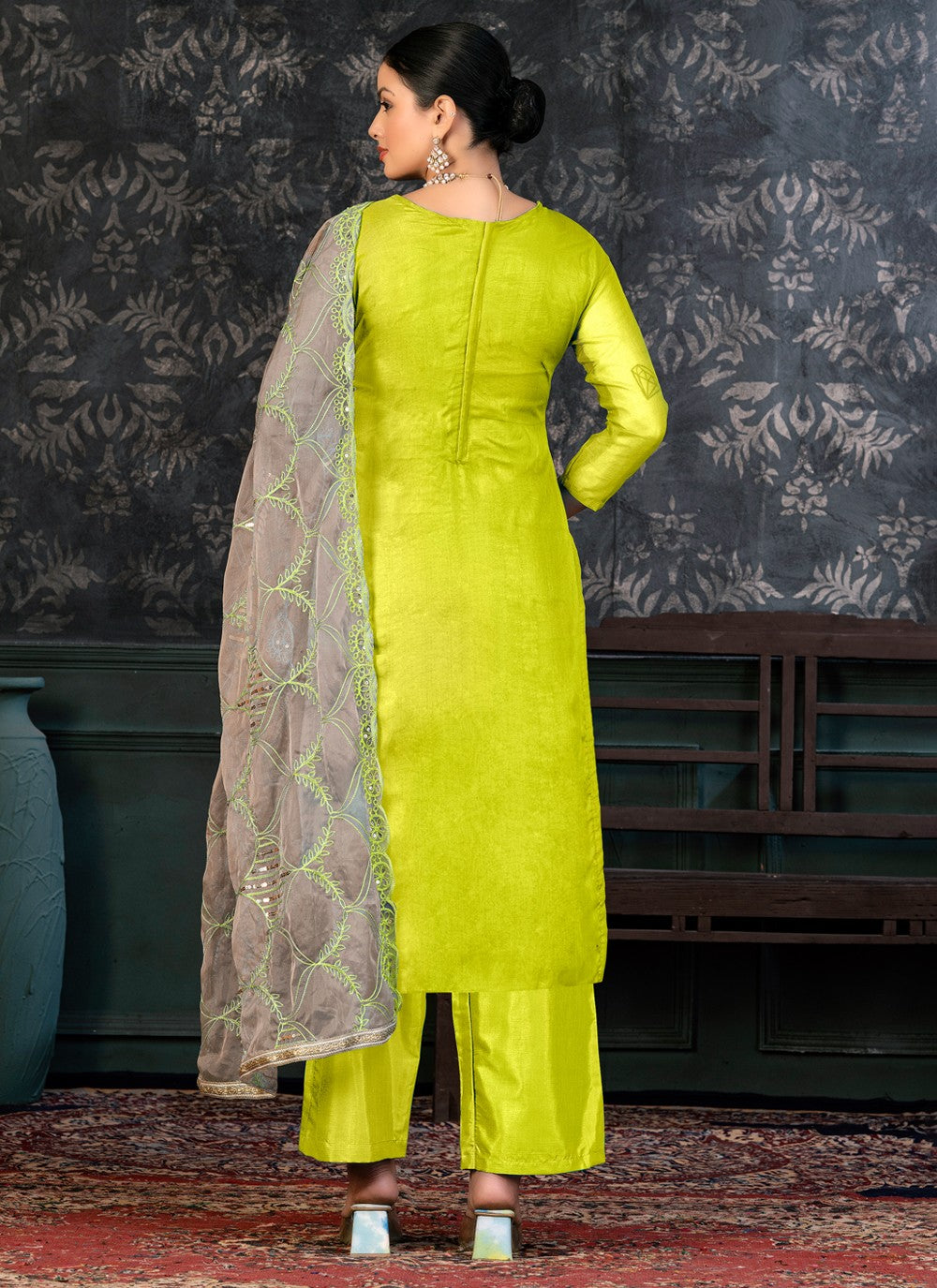 Organza Salwar Suit - T1384