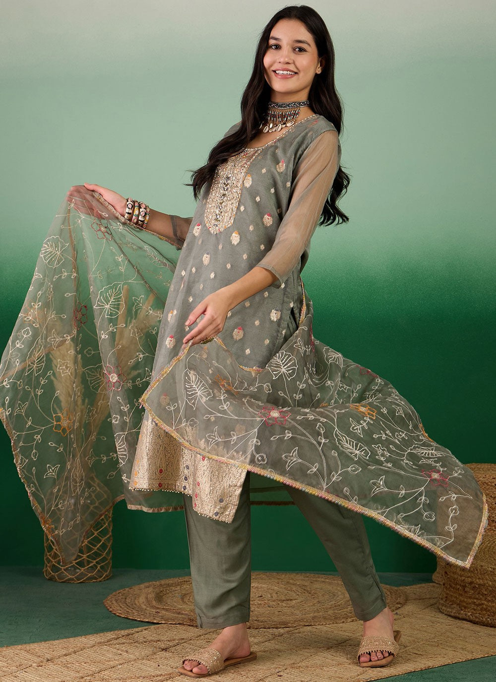 Silk Salwar Suit - T2945