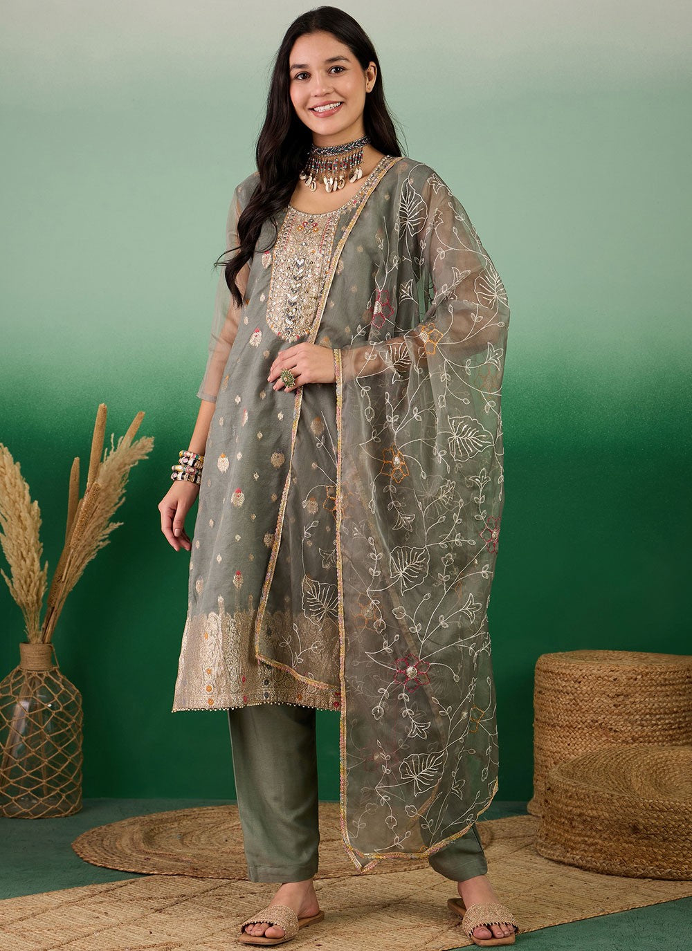 Silk Salwar Suit - T2945