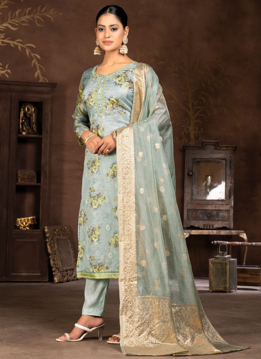 Organza Salwar Suit - T1970