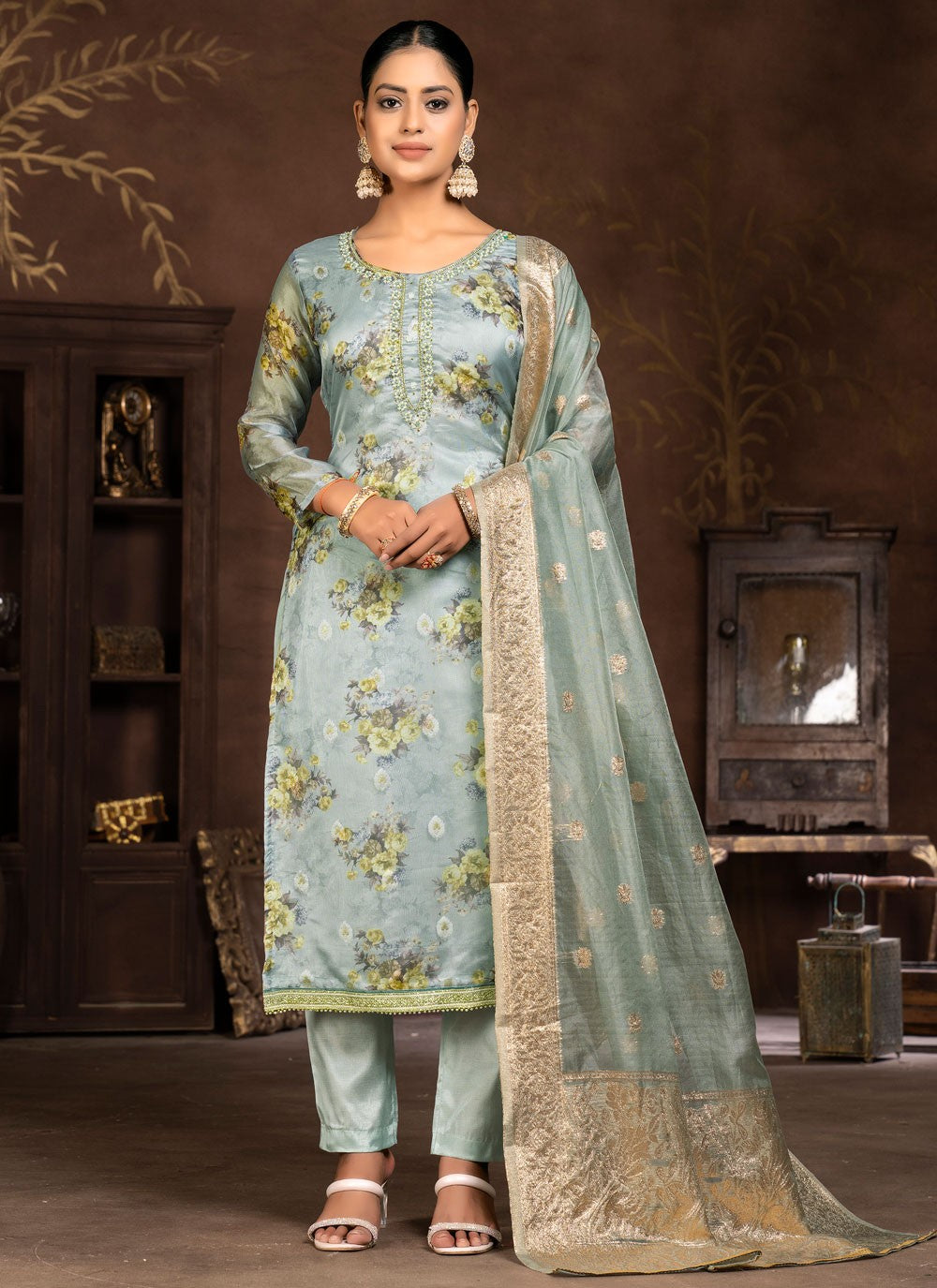 Organza Salwar Suit - T1970