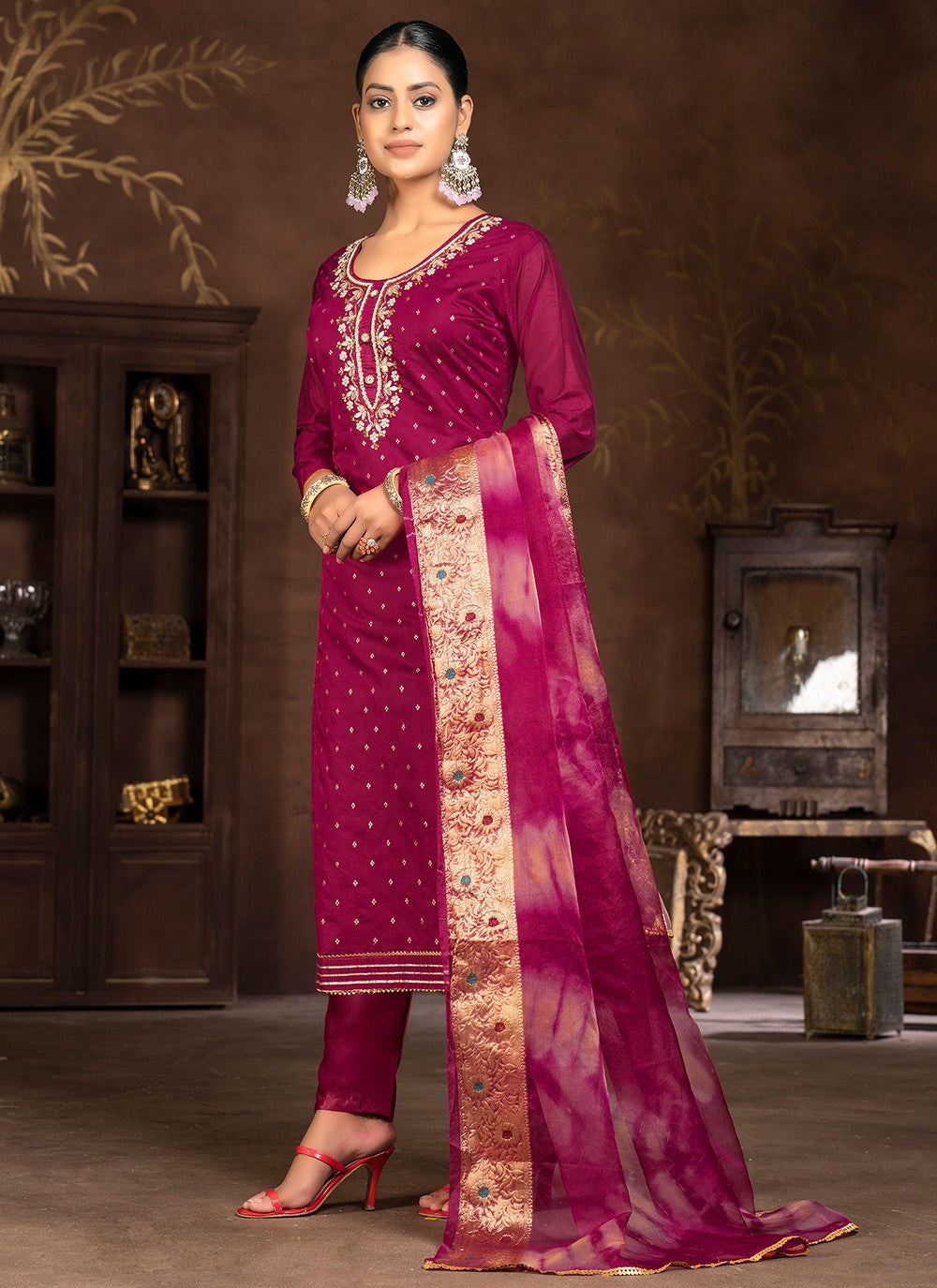 Organza Salwar Suit - T2056