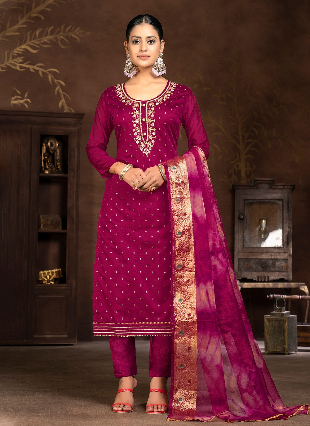 Organza Salwar Suit - T2056