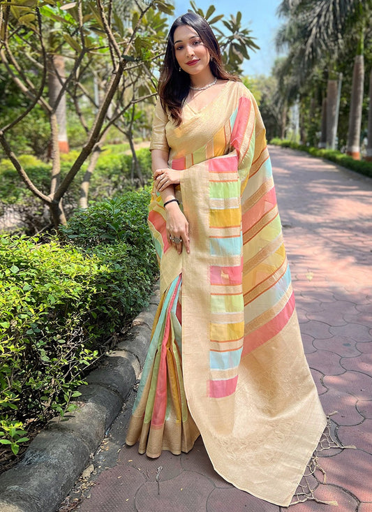 Traditional Woven Organza Saree - S8185