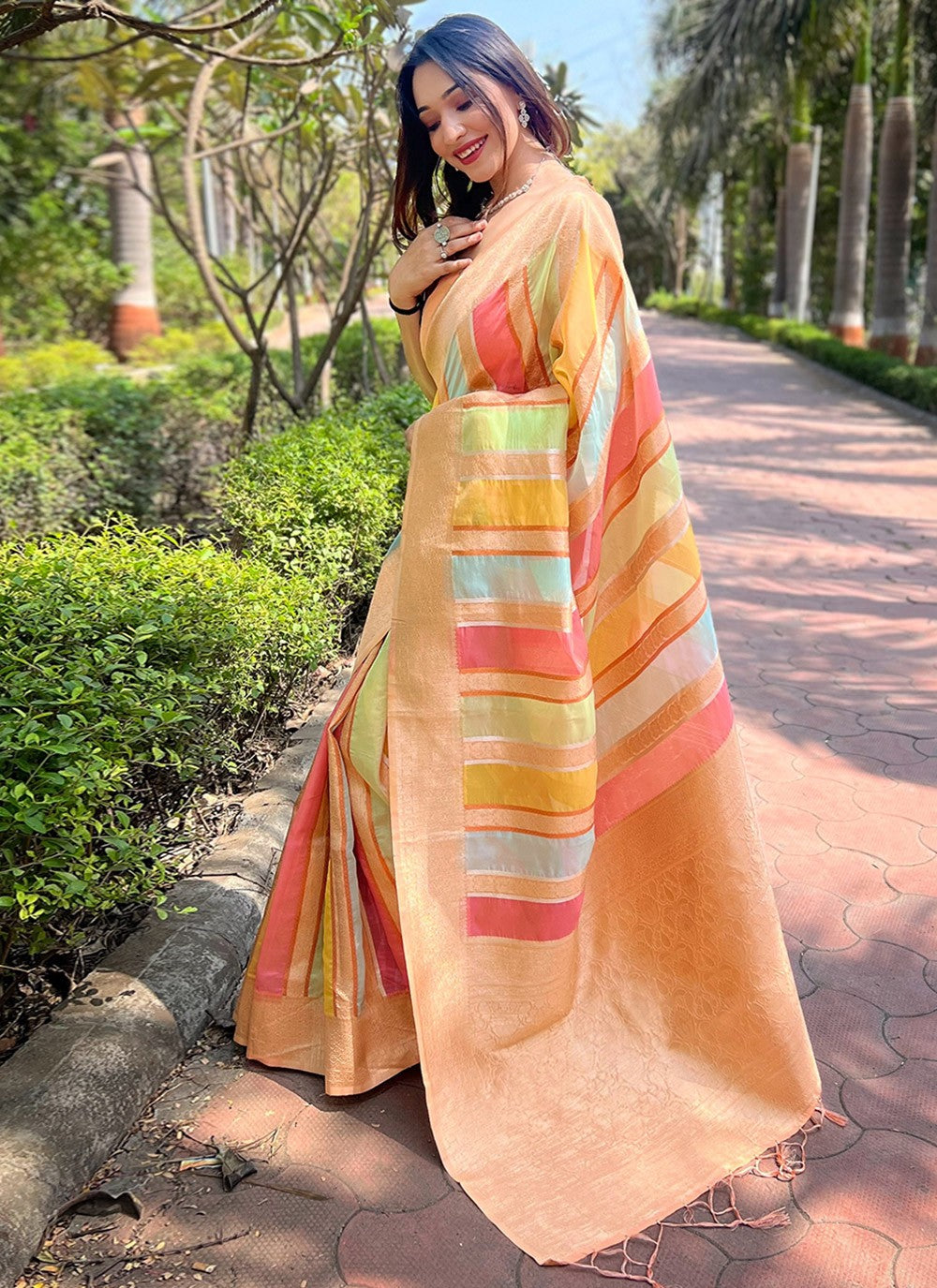 Traditional Woven Organza Saree - S8185