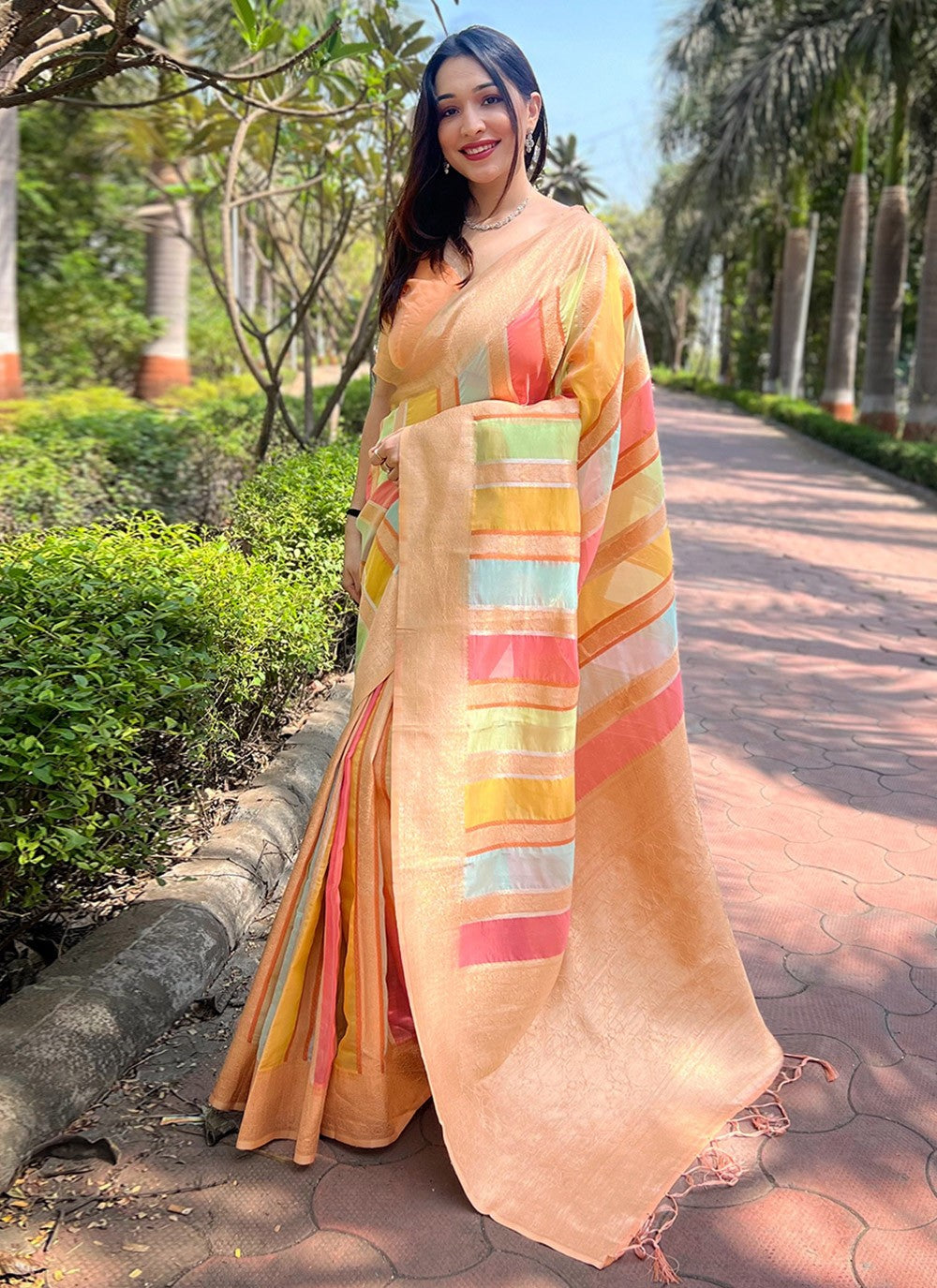 Traditional Woven Organza Saree - S8185