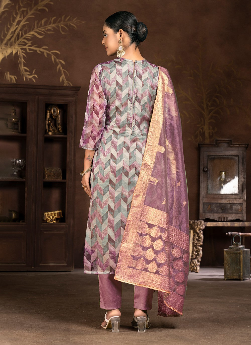 Organza Salwar Suit - T2047