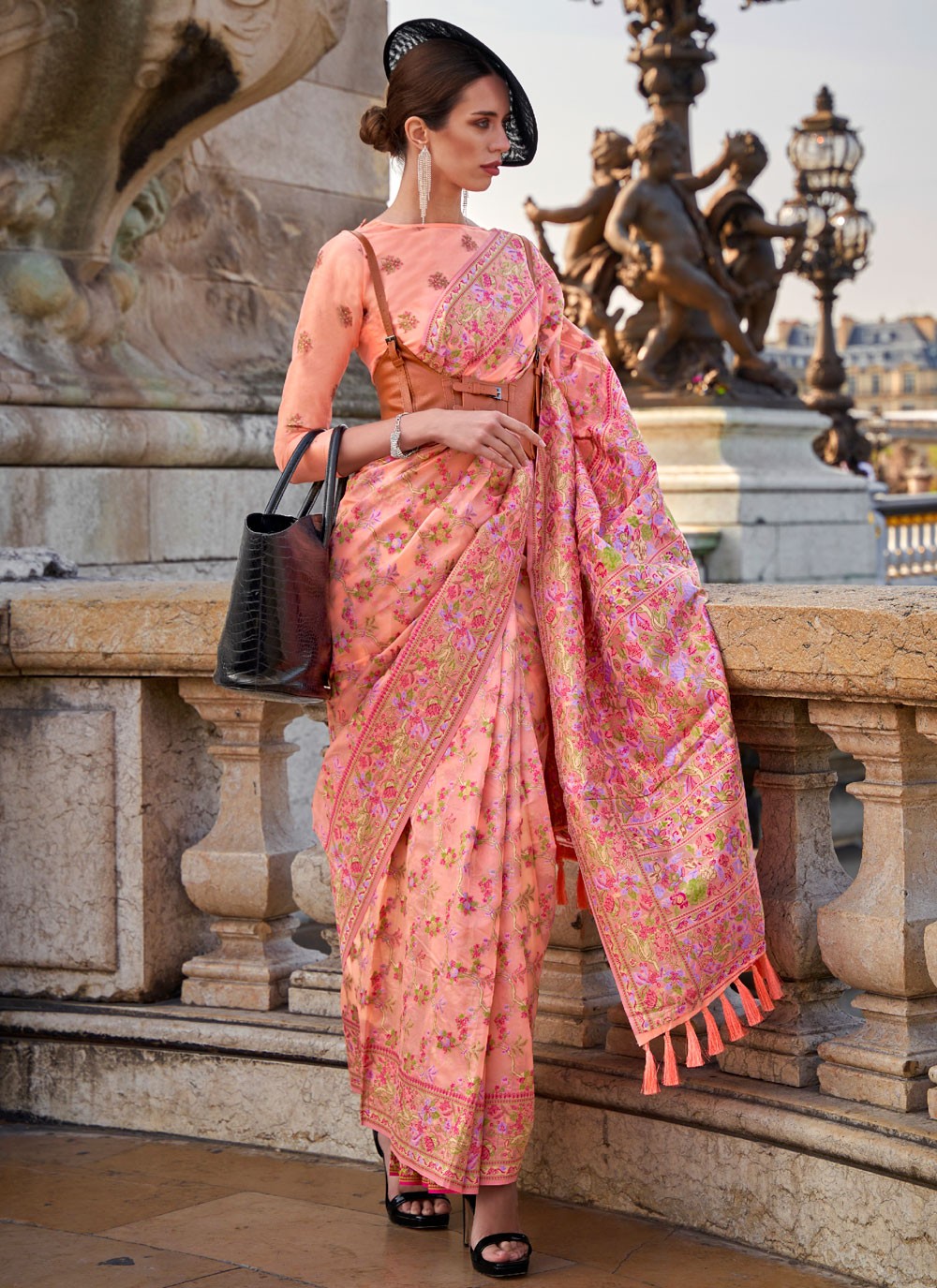 Classic Weaving Zari Organza Saree - S8764