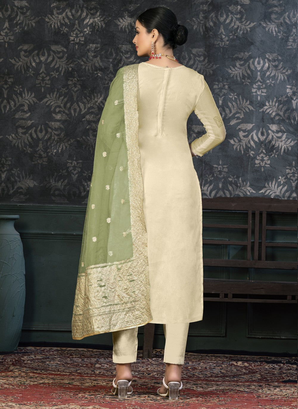 Organza Salwar Suit - T1397