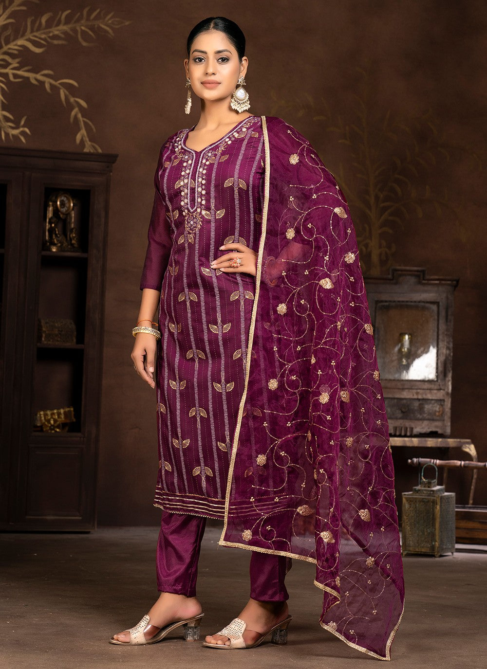 Organza Salwar Suit - T2000