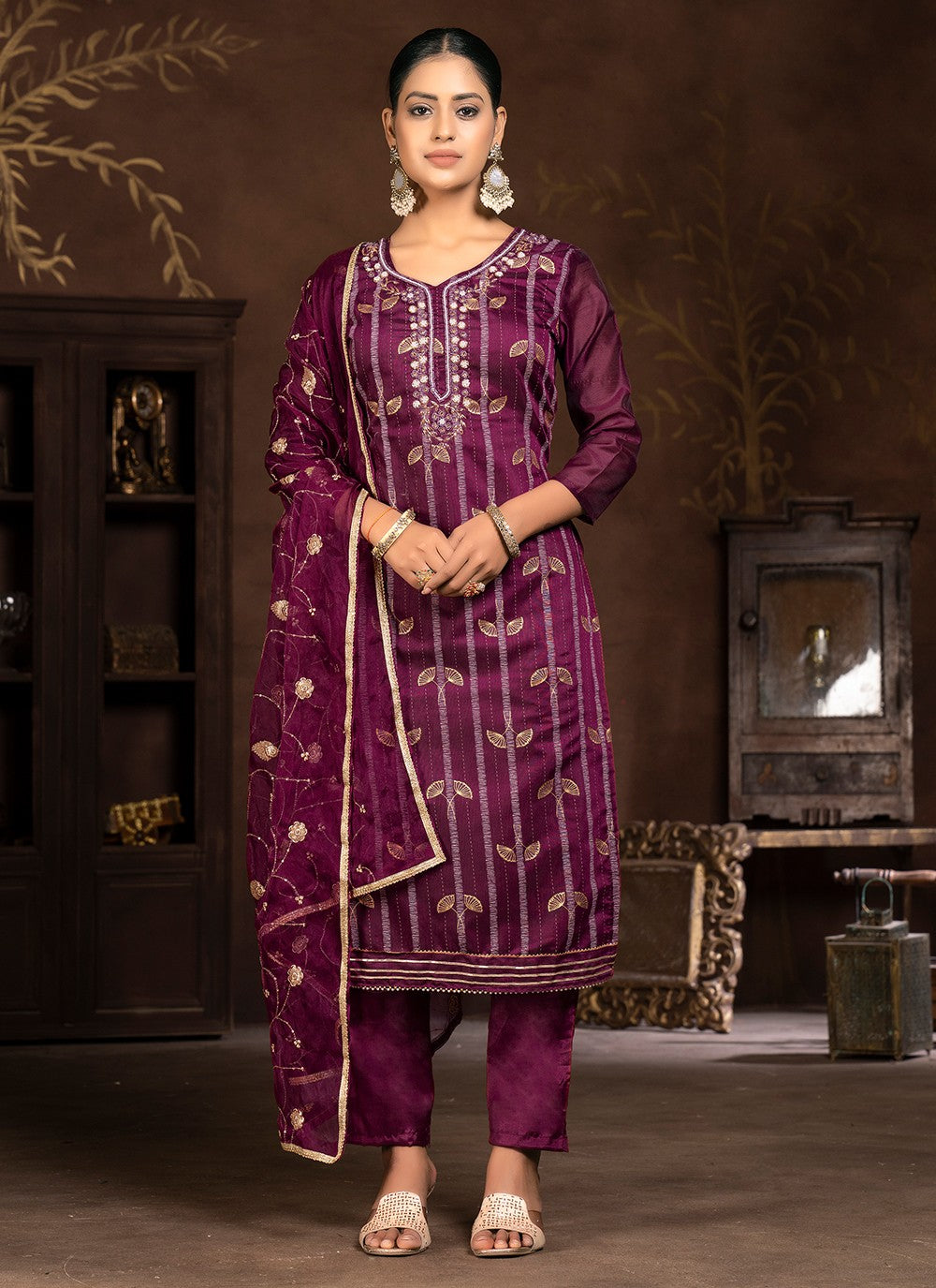 Organza Salwar Suit - T2000