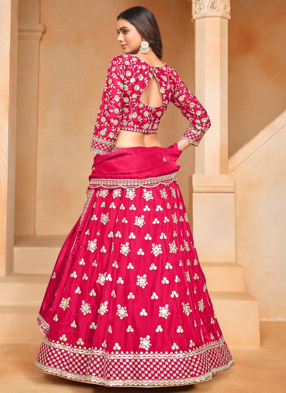 Embroidered Organza A - Line Lehenga - L2438