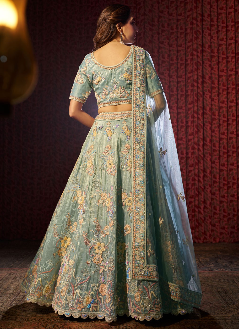 Cutdana Silk A - Line Lehenga - L2970