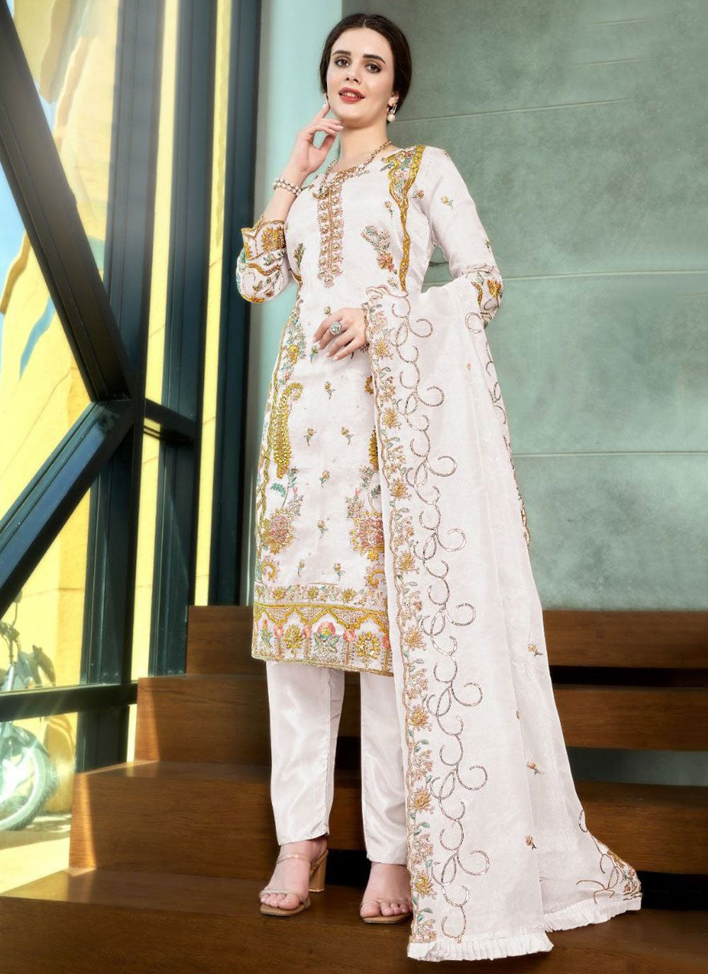 Organza Salwar Suit - T2363