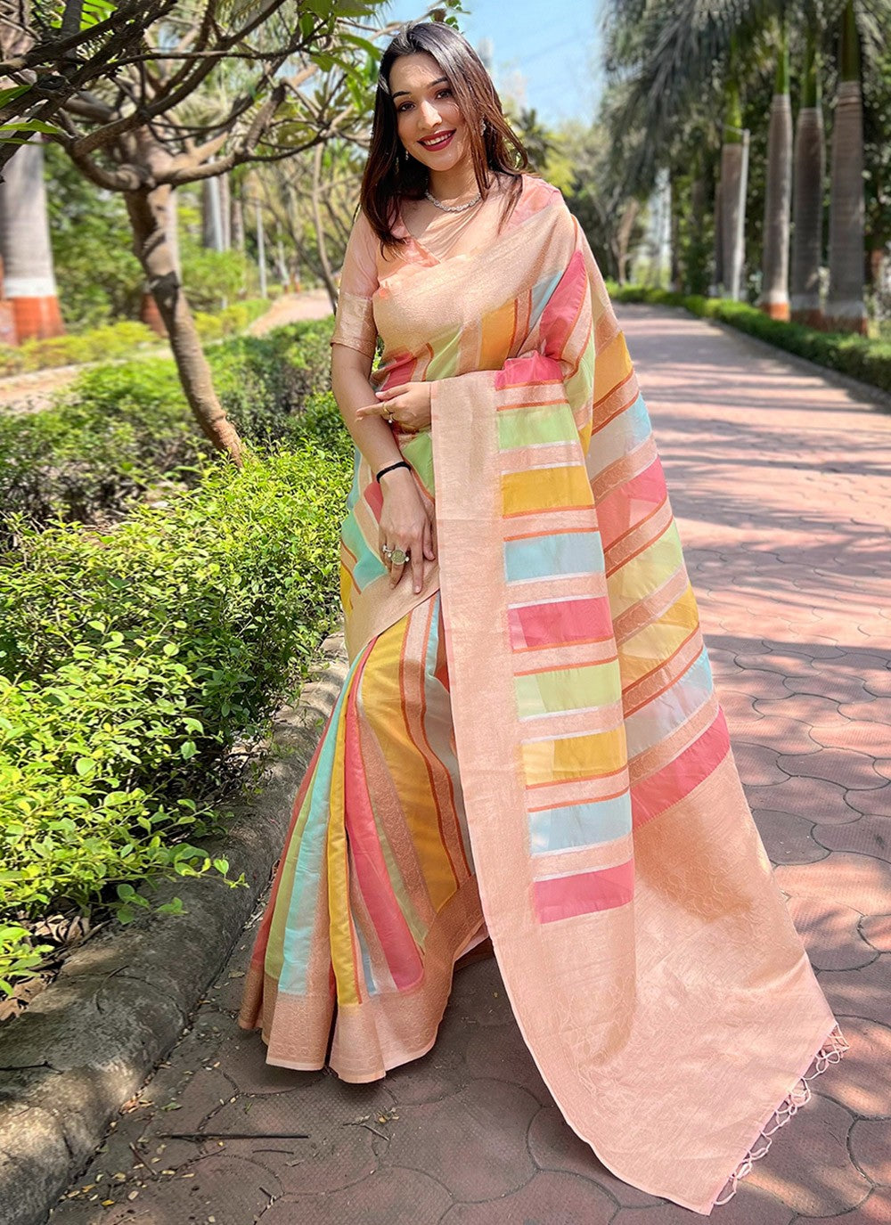 Traditional Woven Organza Saree - S8185