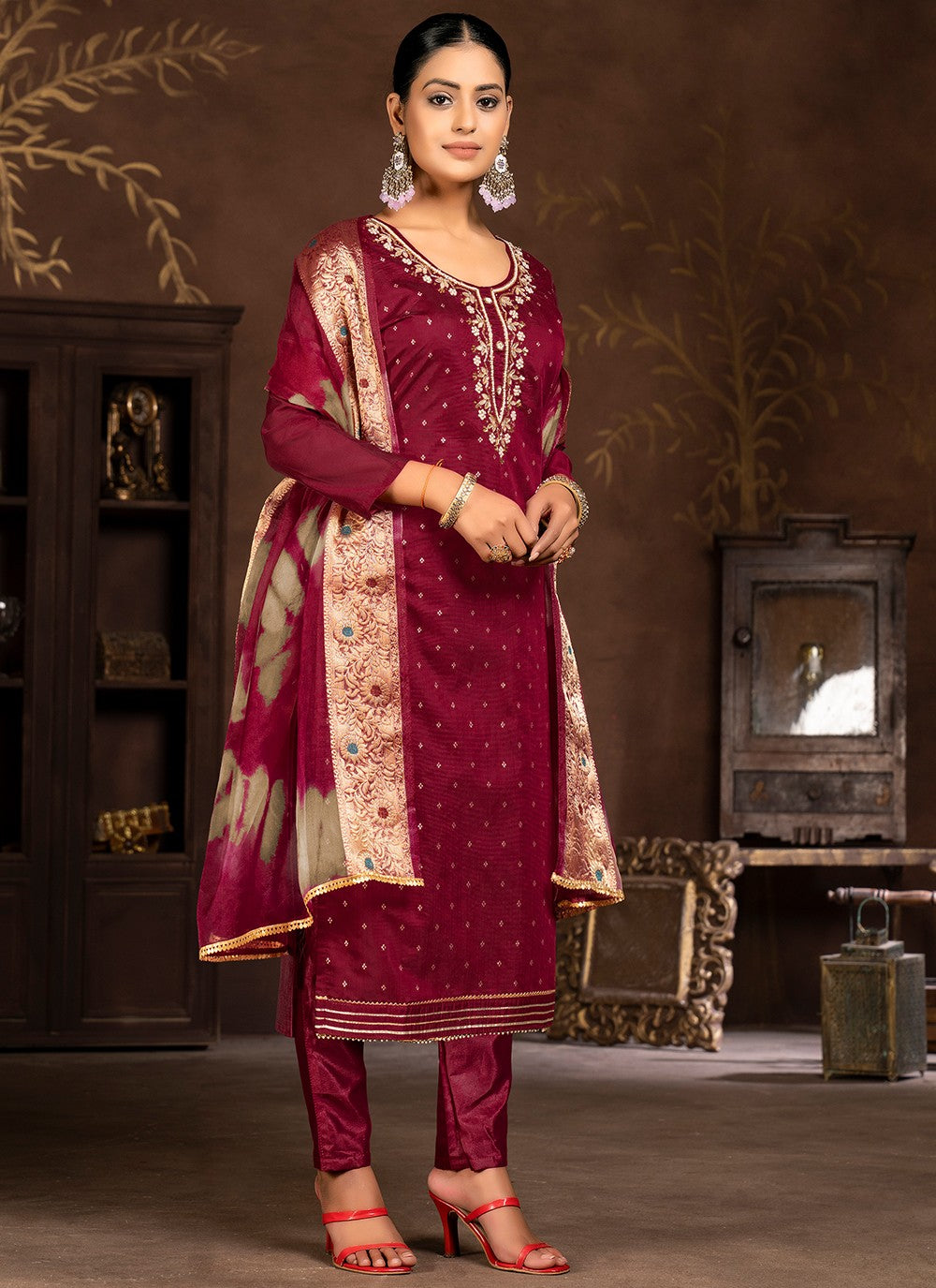 Organza Salwar Suit - T2056