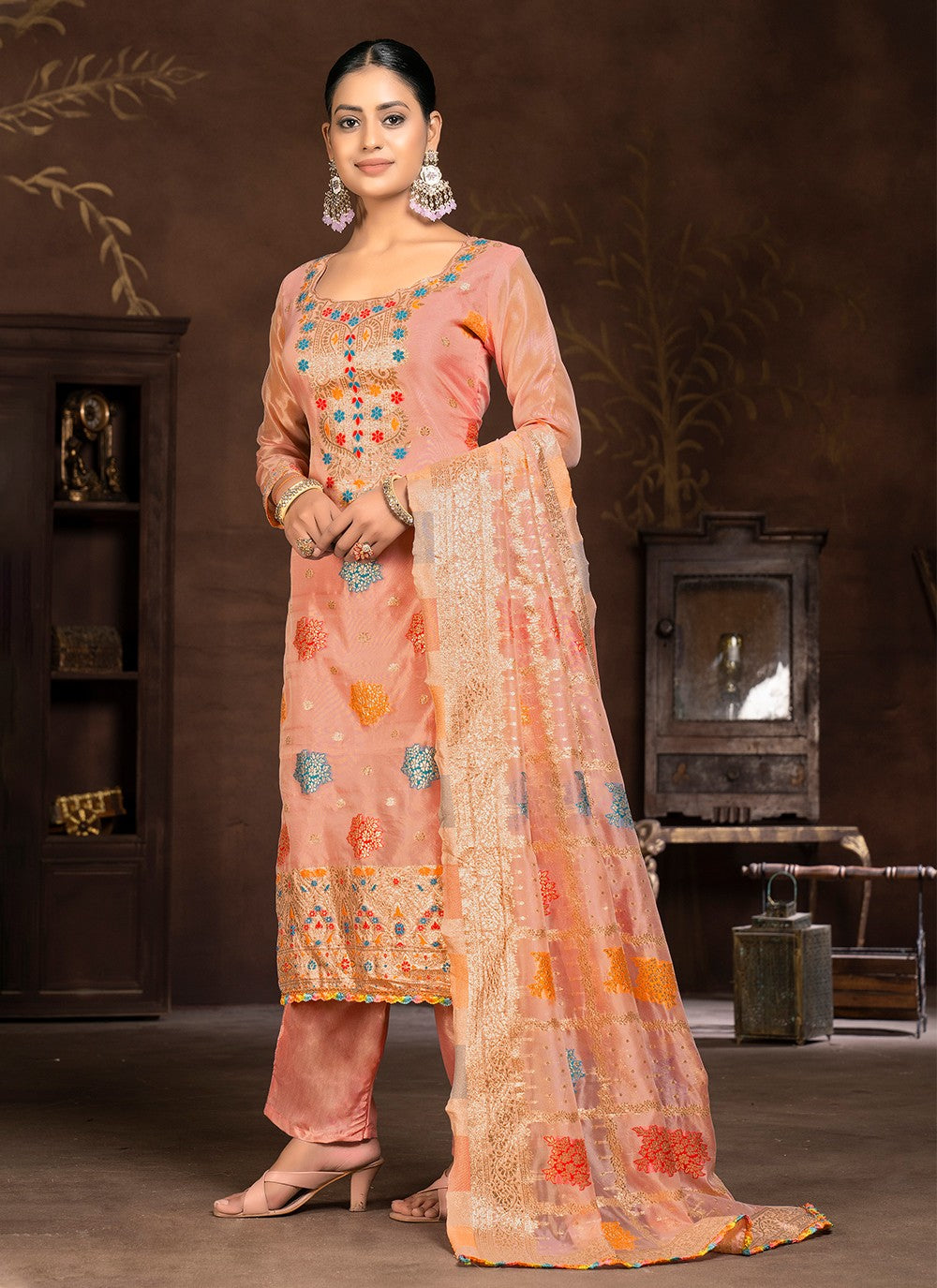 Organza Salwar Suit - T1985