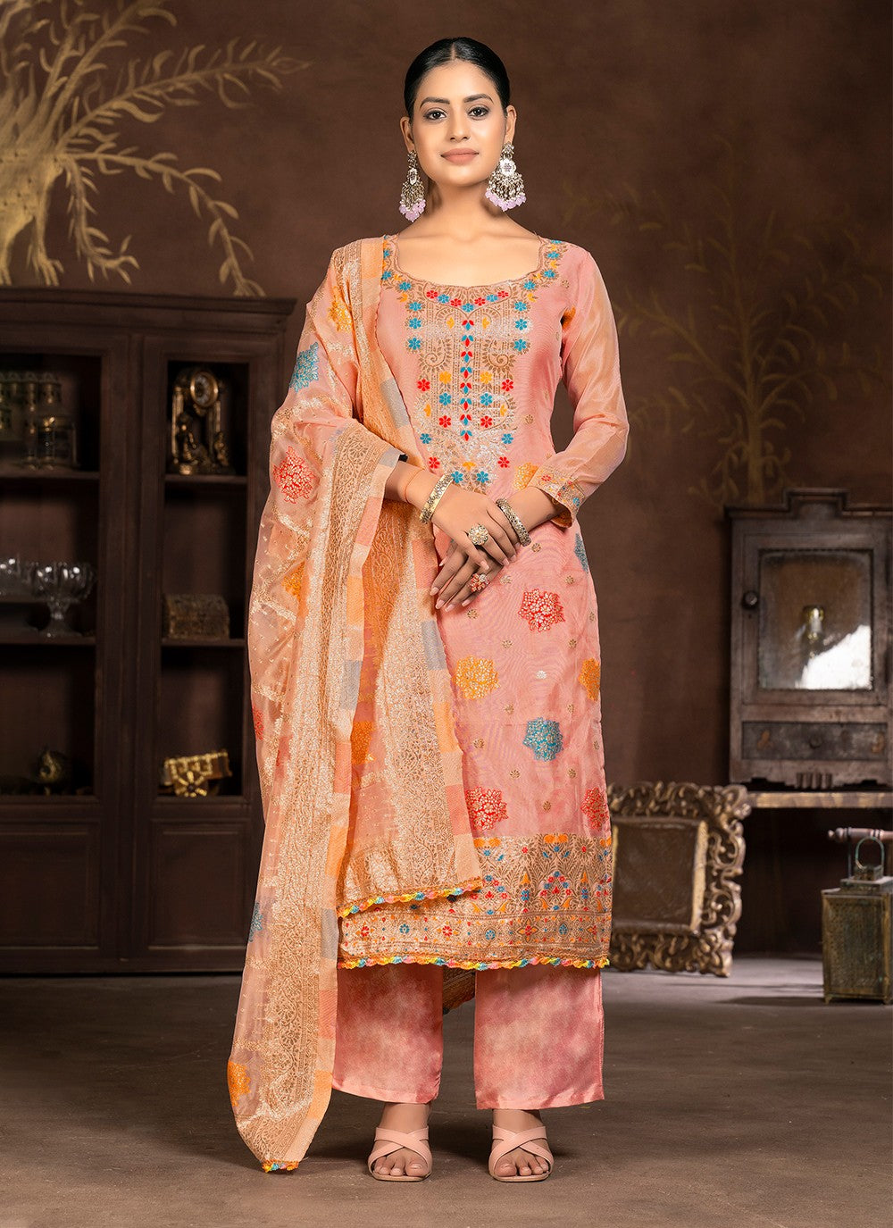 Organza Salwar Suit - T1985