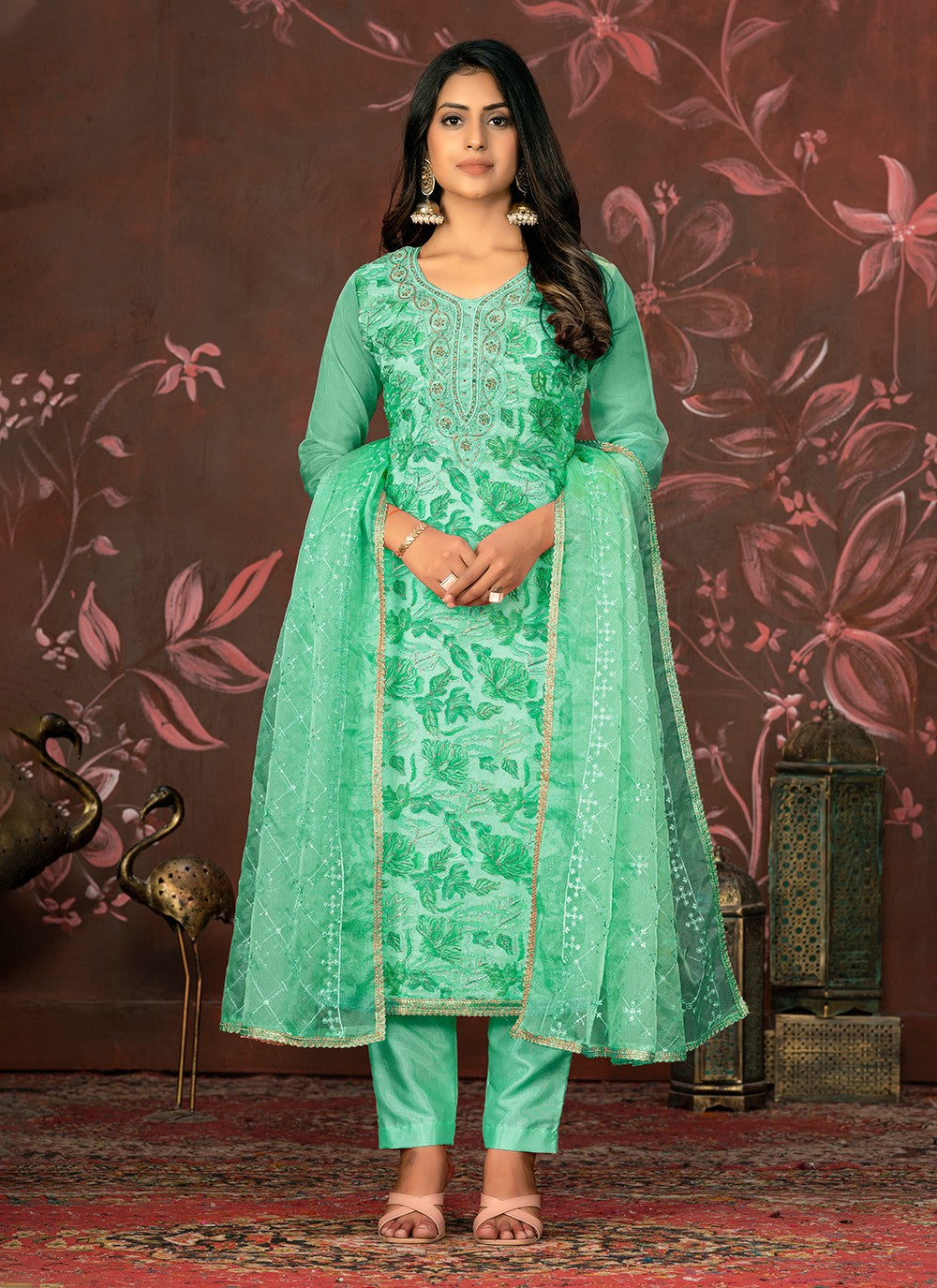 Organza Salwar Suit - T1985