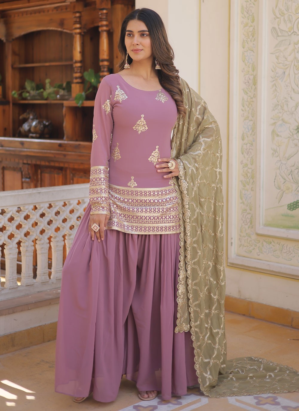 Faux Georgette Salwar Suit - T1876