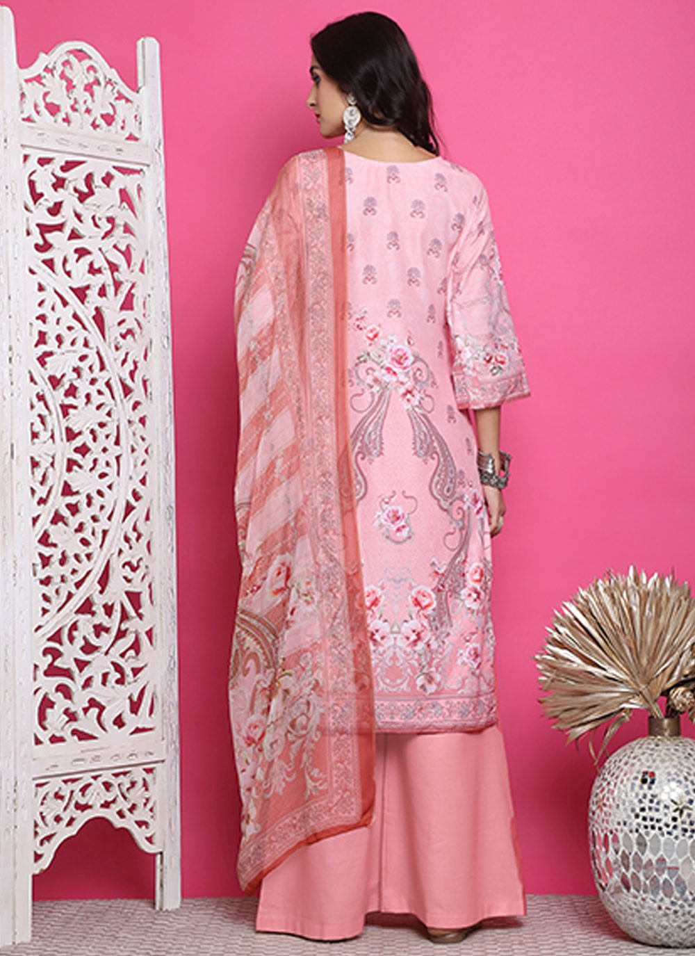 Satin Salwar Suit - T3163