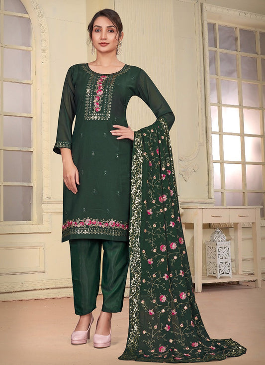 Georgette Pant Style Suit - T4052