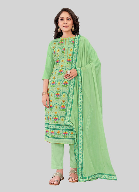 Chanderi Silk Pant Style Suit - T2500