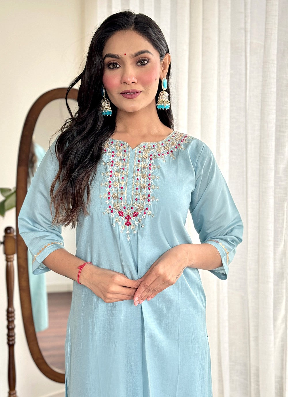 Chanderi , Viscose Salwar Suit - T3608