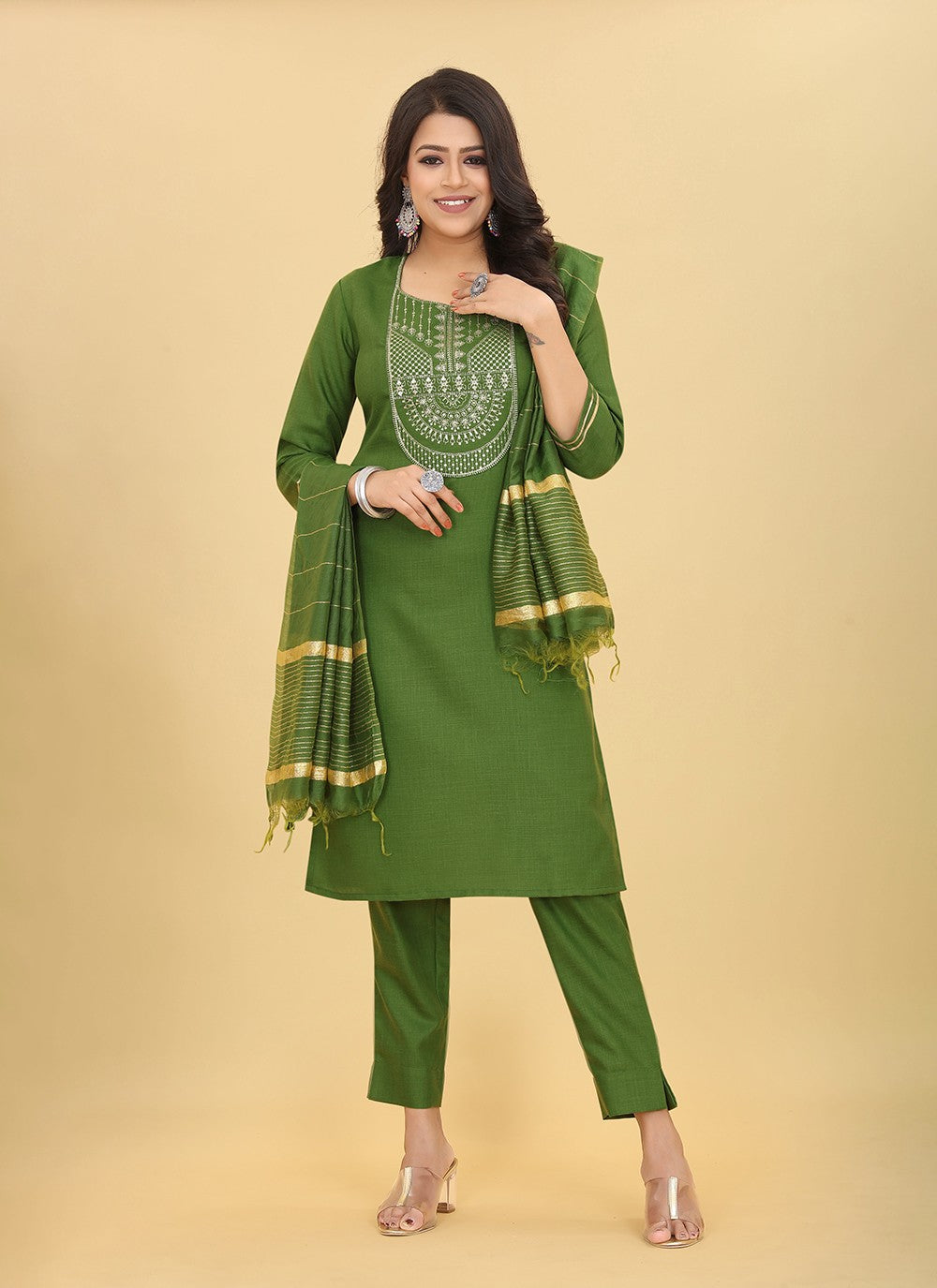 Cotton Pant Style Suit - T2779