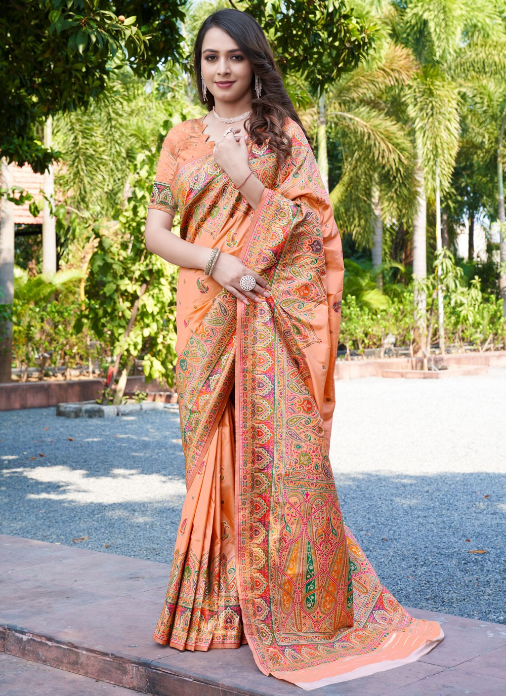 Kashmiri Pashmina Saree - S11995