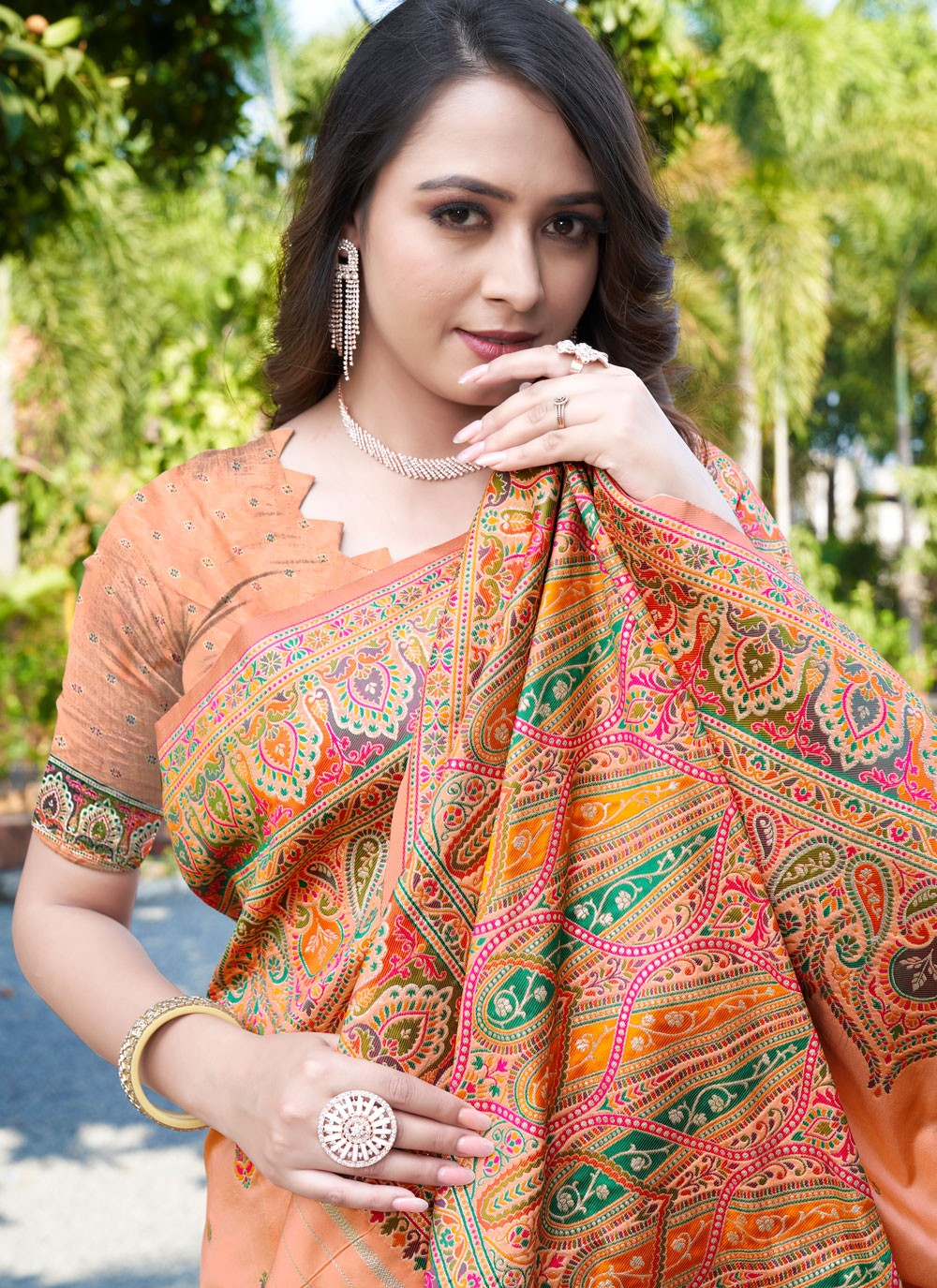 Kashmiri Pashmina Saree - S11995