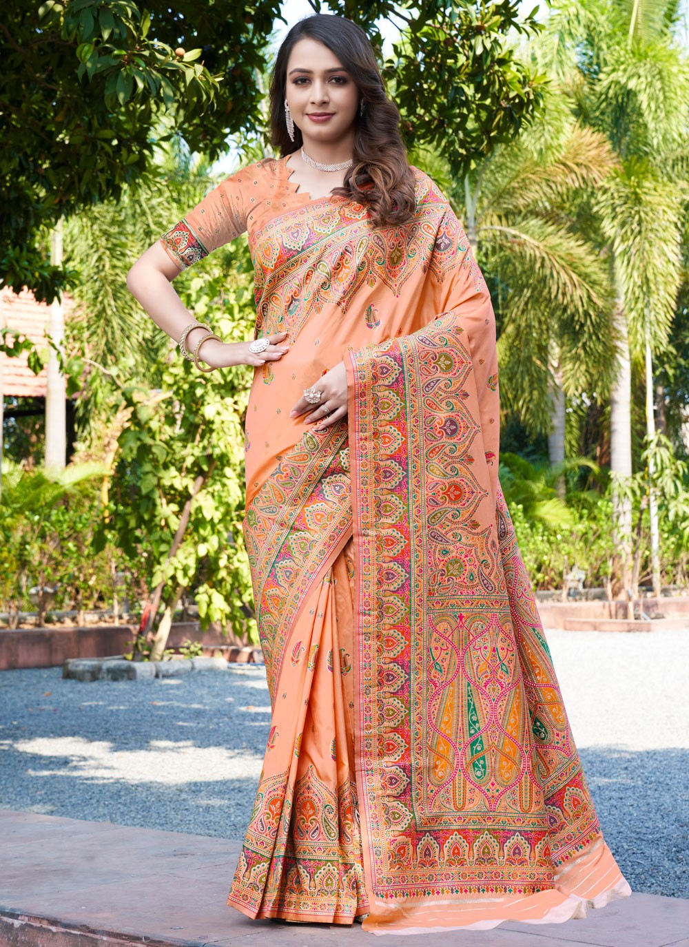 Kashmiri Pashmina Saree - S11995